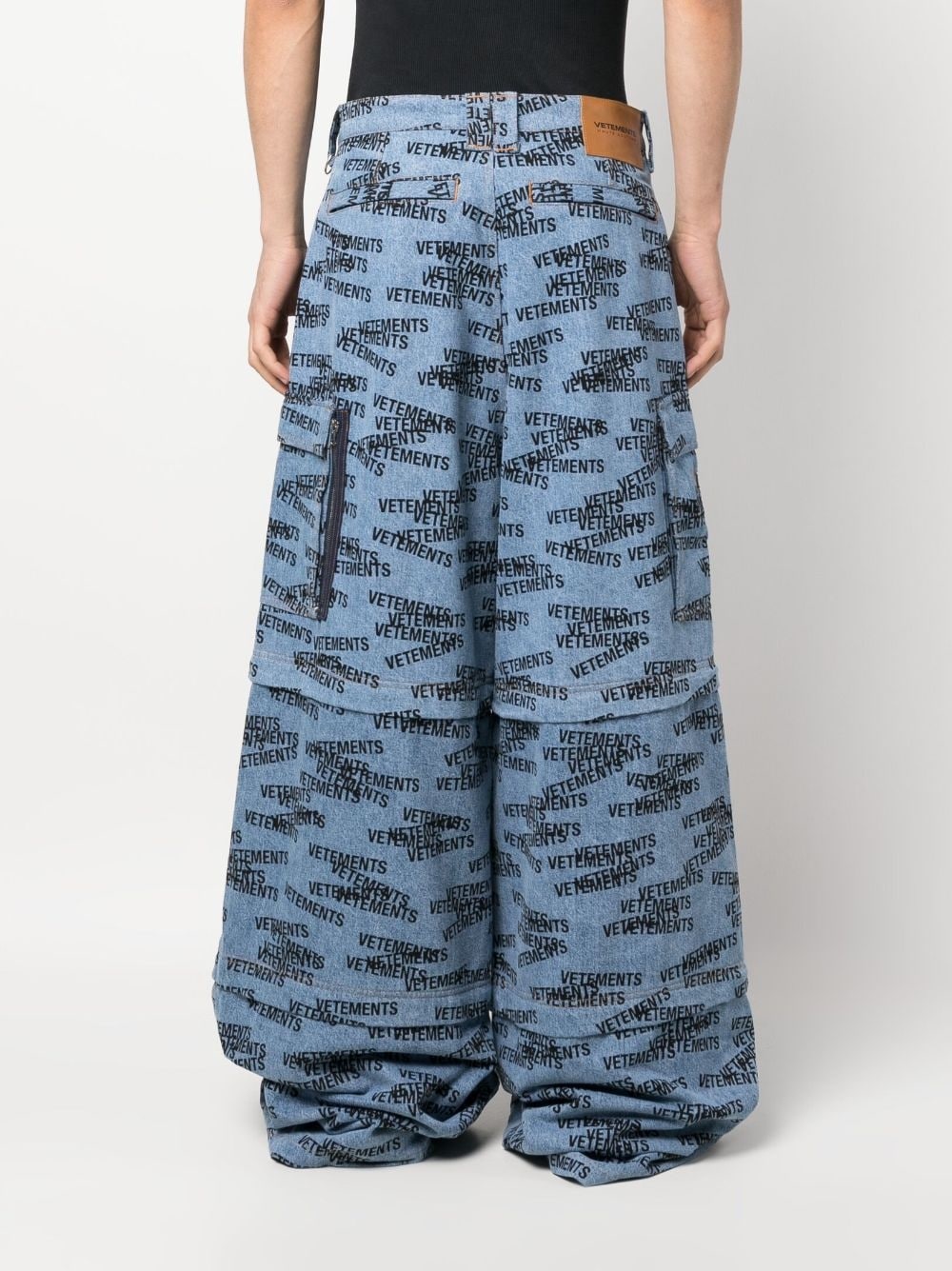 oversized logo-print jeans - 4