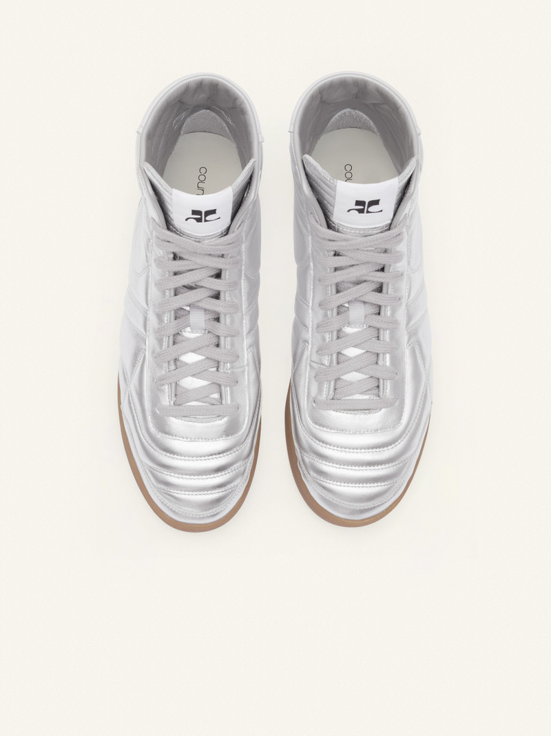 CLUB02 MID SILVER LEATHER SNEAKERS 5