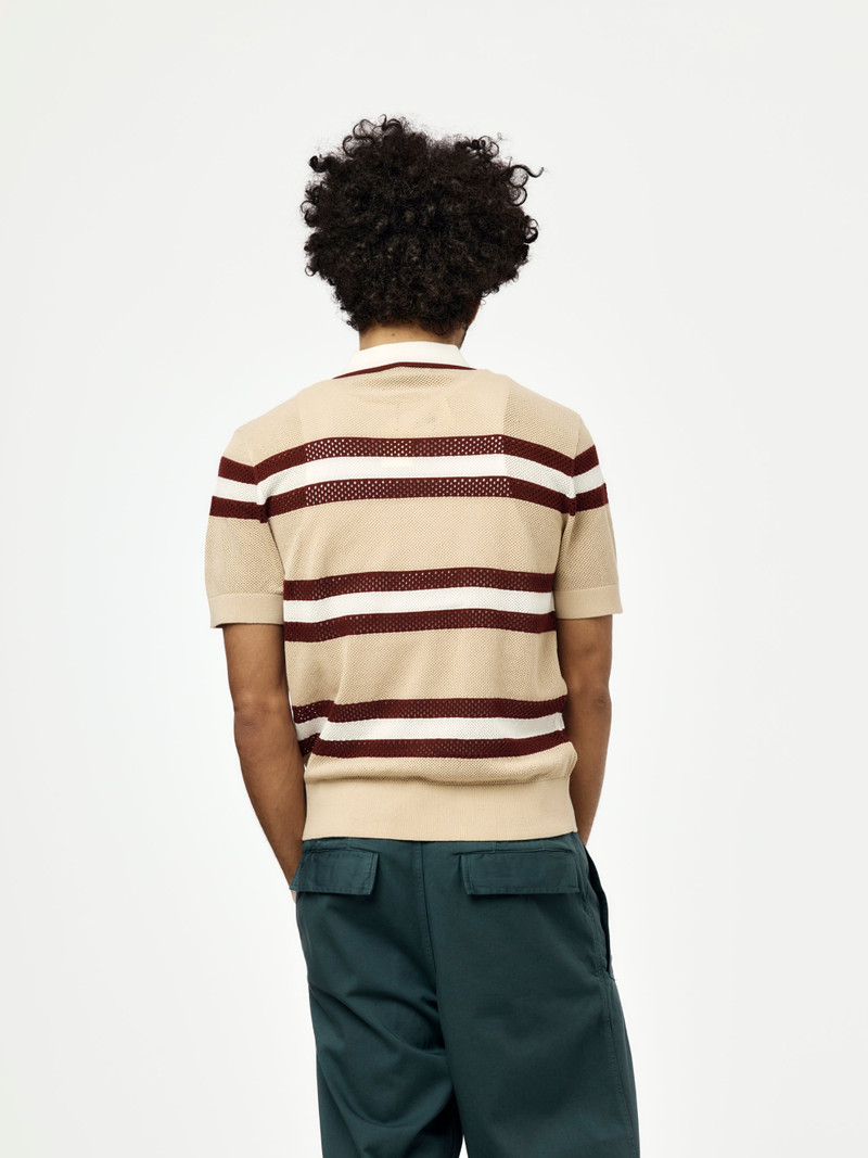 Dries Van Noten MERCY STRIPE POLO (BEIGE) outlook