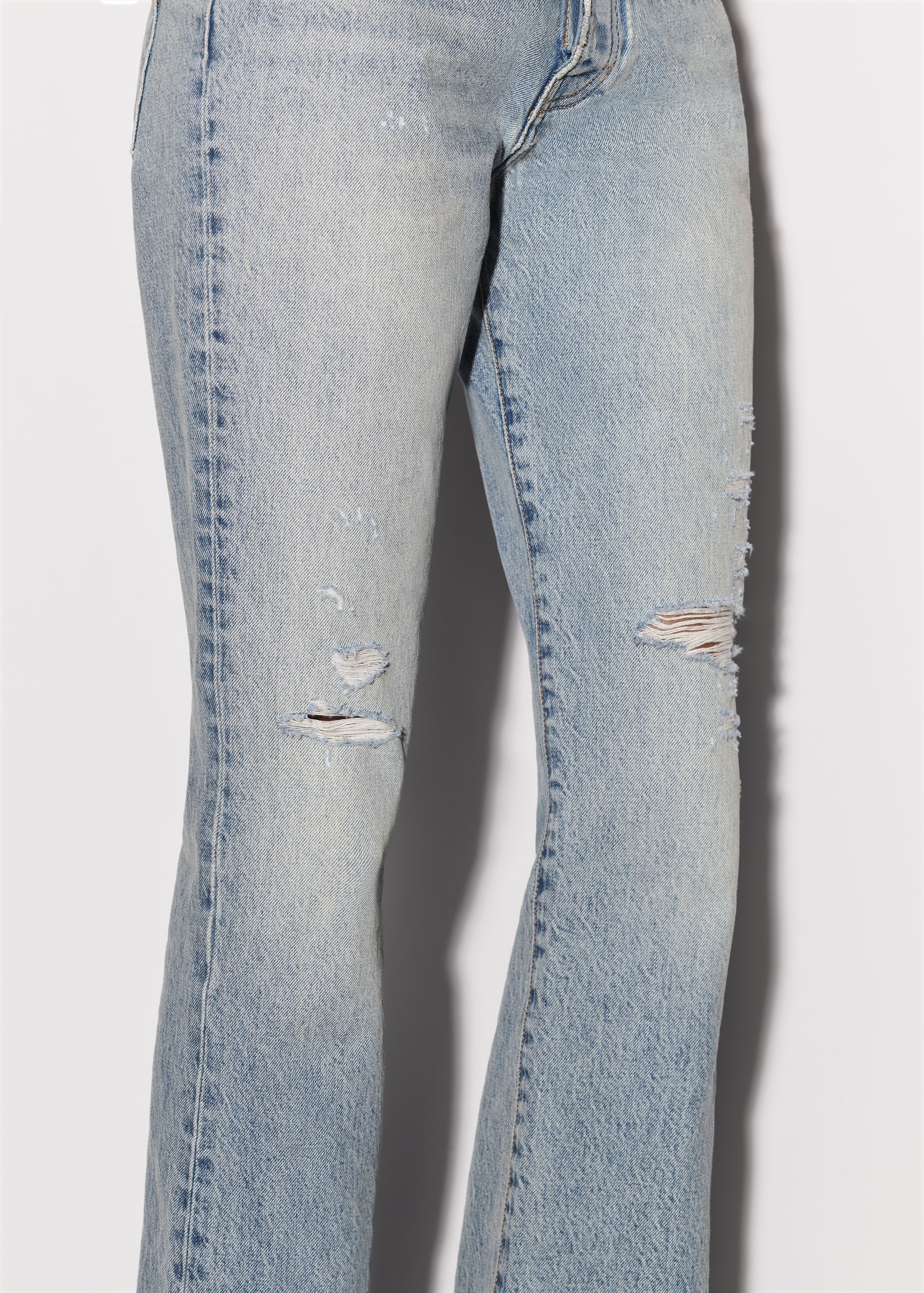 LEATHER HYBRID BOOTLEG JEAN - 8