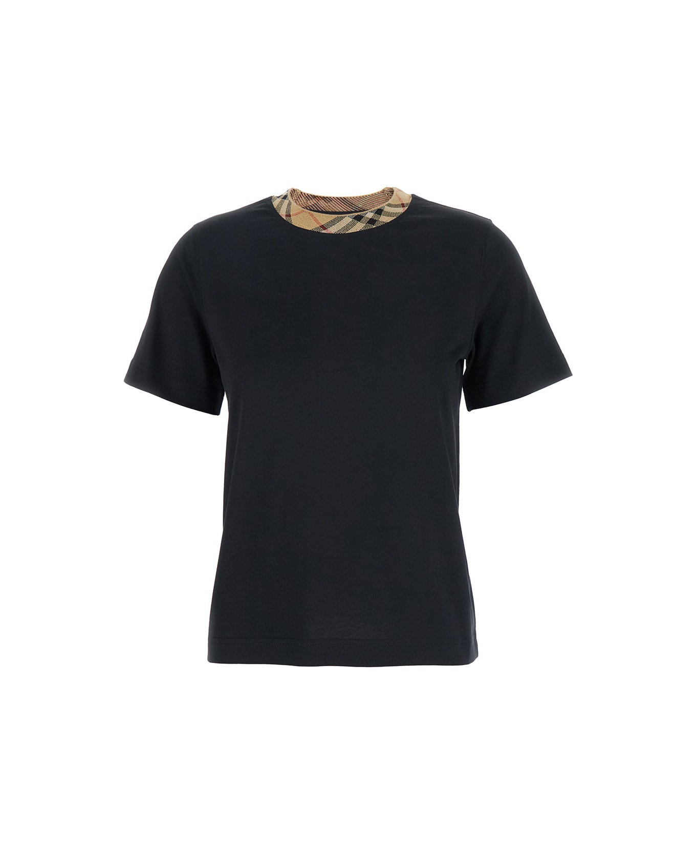 Black Cotton T-shirt - 1