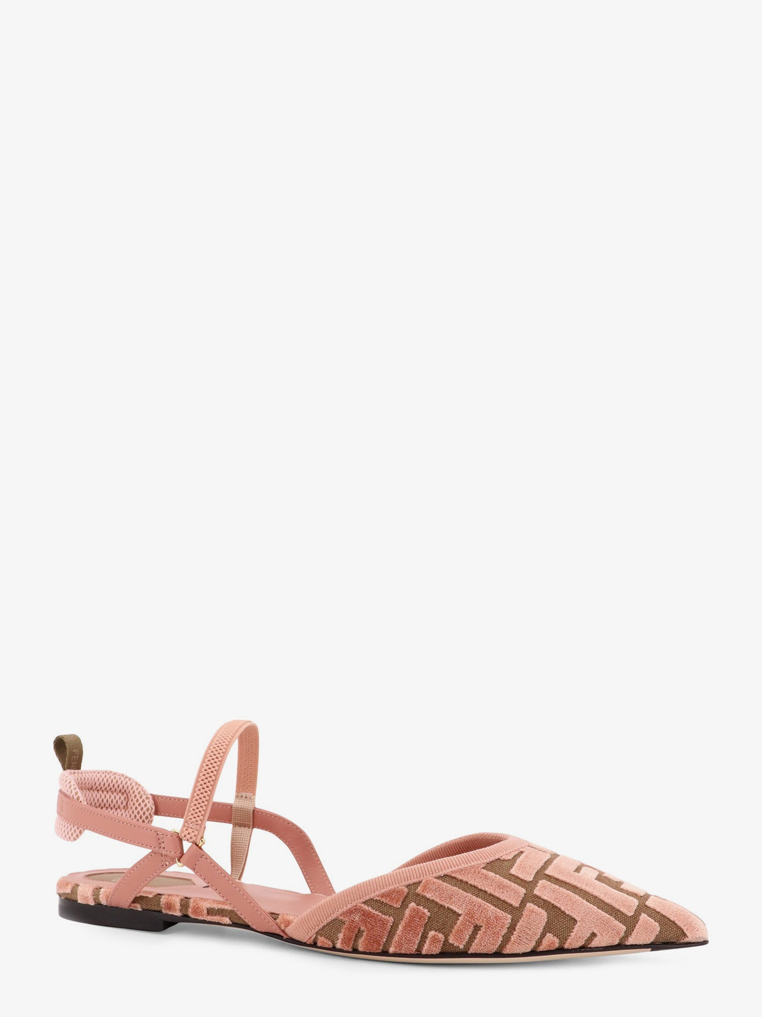 Ff Jacquard Velvet Slingback Ballerinas - 2