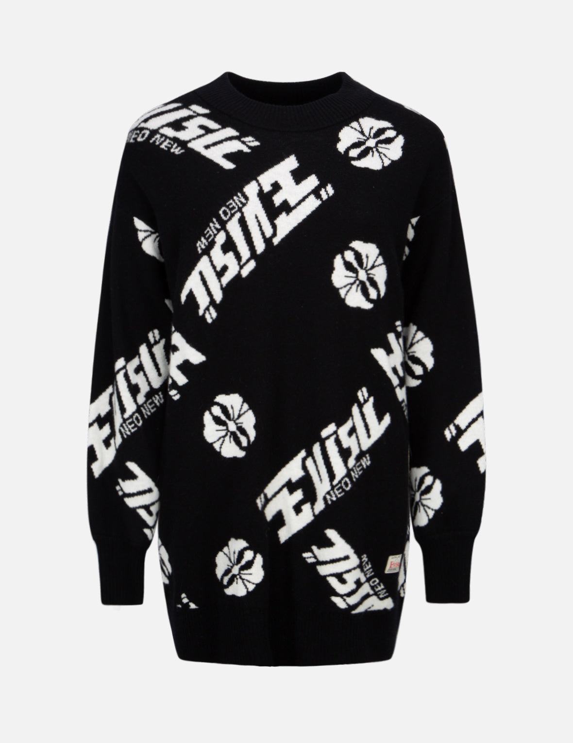 ALLOVER KAMON AND LOGO JACQUARD SWEATER - 7