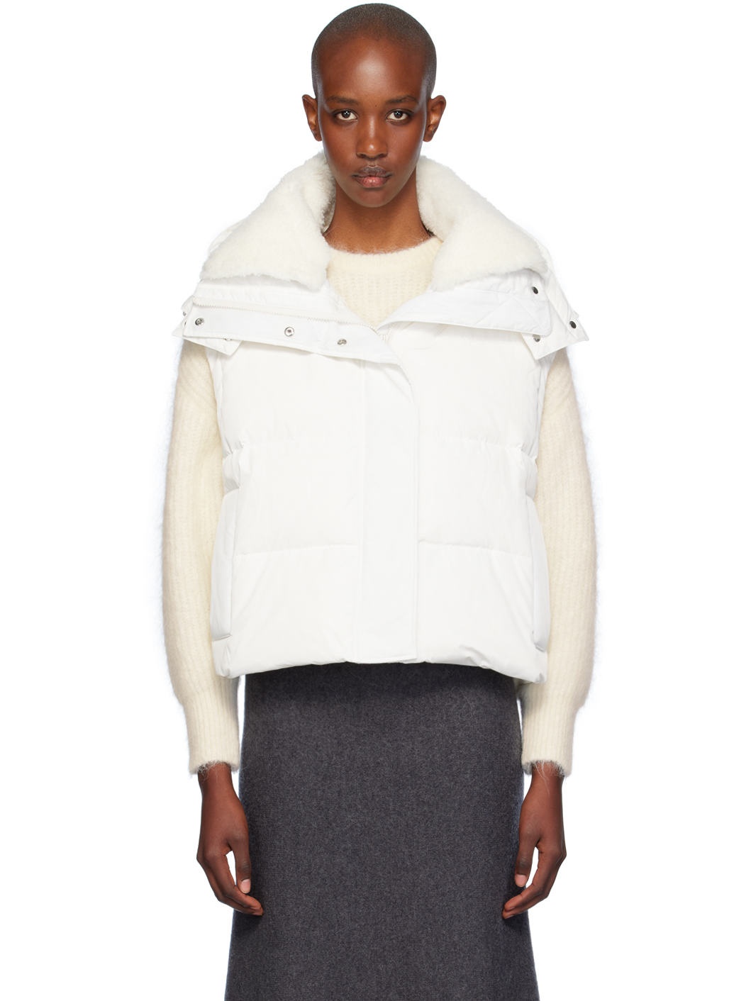 White Ultralight Down Vest - 1