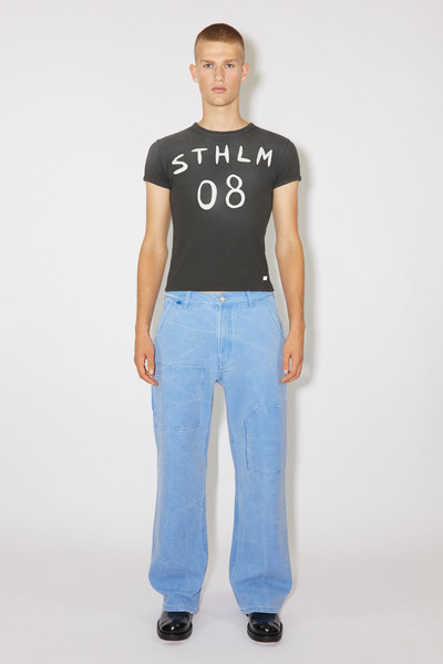 Acne Studios Patch print t-shirt - Fitted fit - Carbon grey outlook