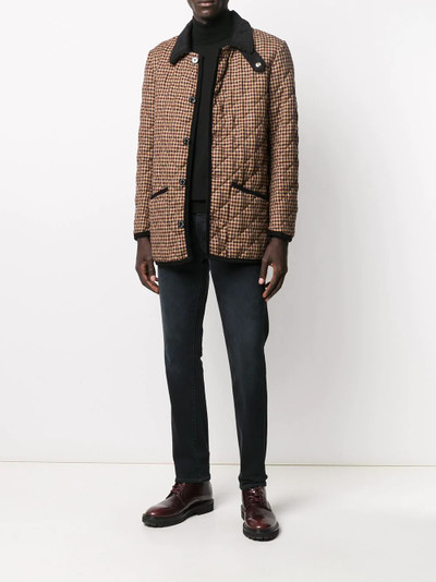 Mackintosh check-print diamond-quilt jacket outlook