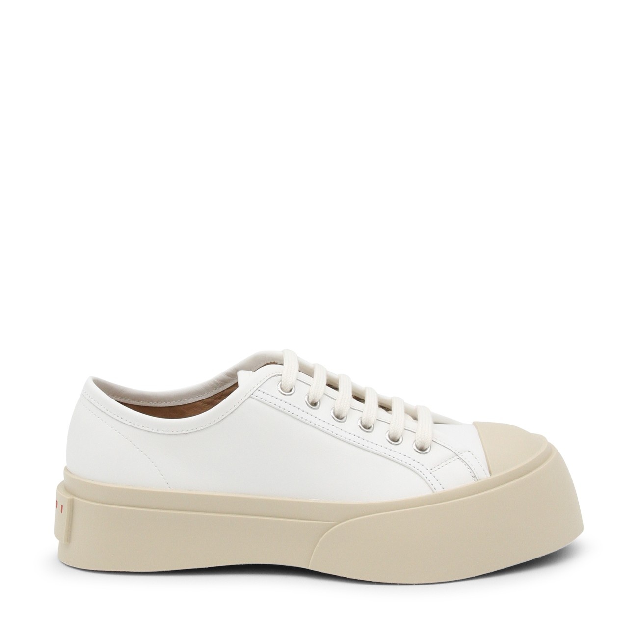 white leather pablo sneakers - 1