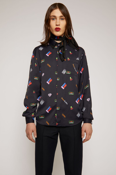 Acne Studios Neon sign print shirt multi black outlook