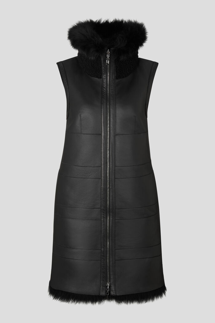 Lima Reversible lambskin waistcoat in Black - 6