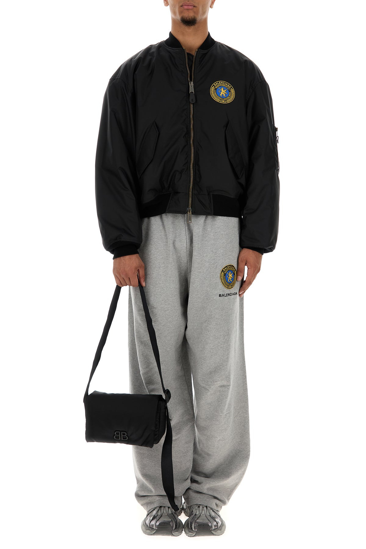 Black nylon bomber jacket - 6