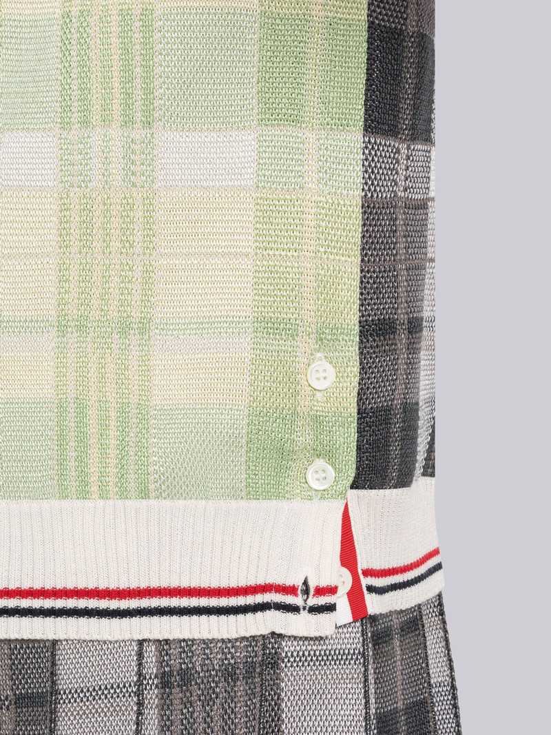 FUN-MIX COTTON SILK MADRAS SHORT SLEEVE POLO 6