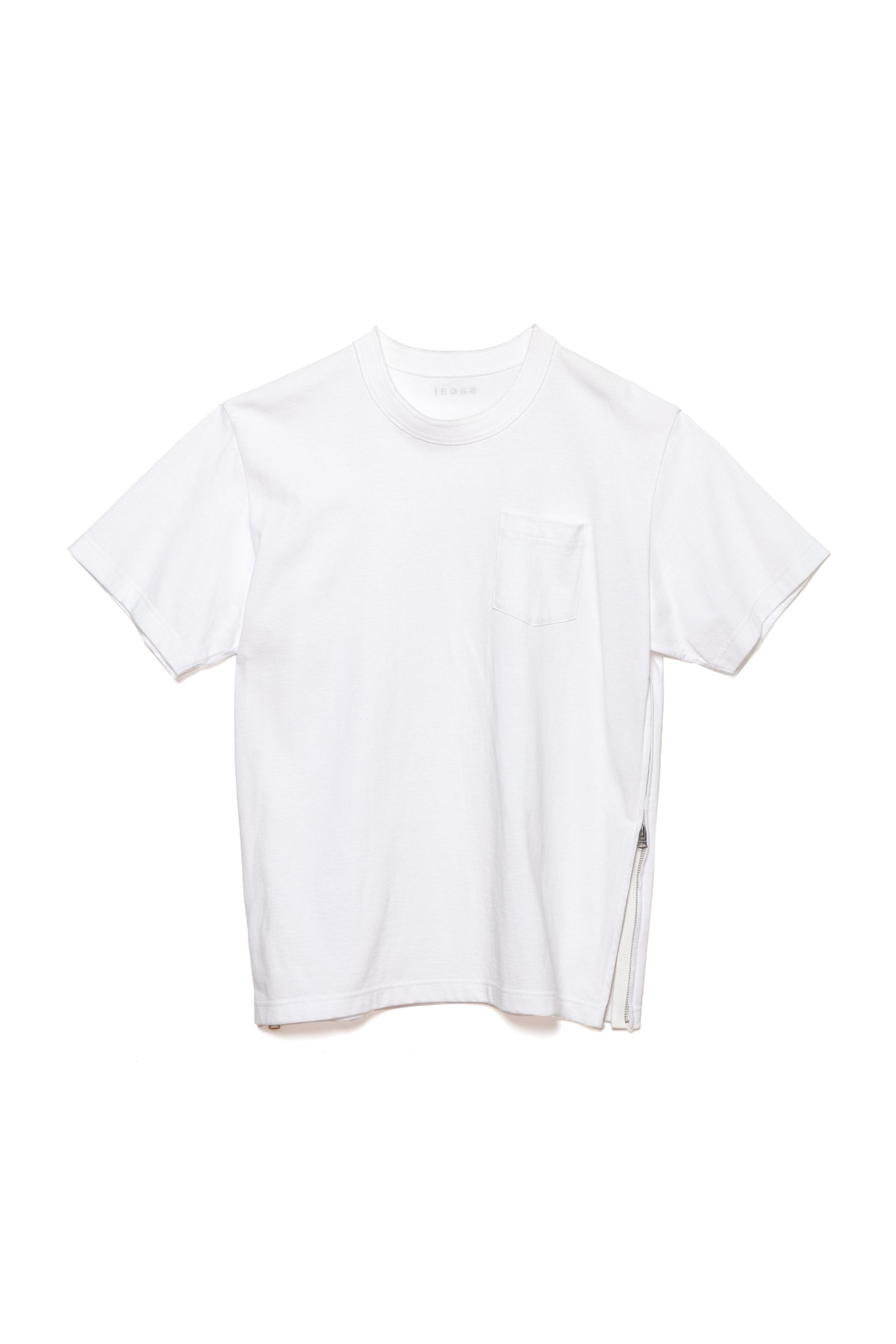 sacai Side Zip Cotton T-Shirt | REVERSIBLE