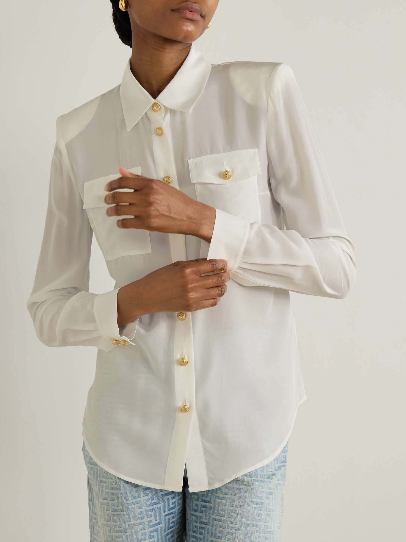 Silk crepe de chine shirt - 3