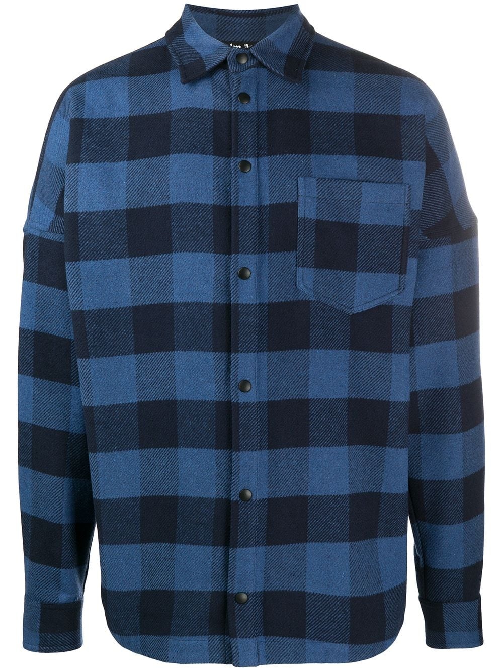 checkered logo print shirt - 1