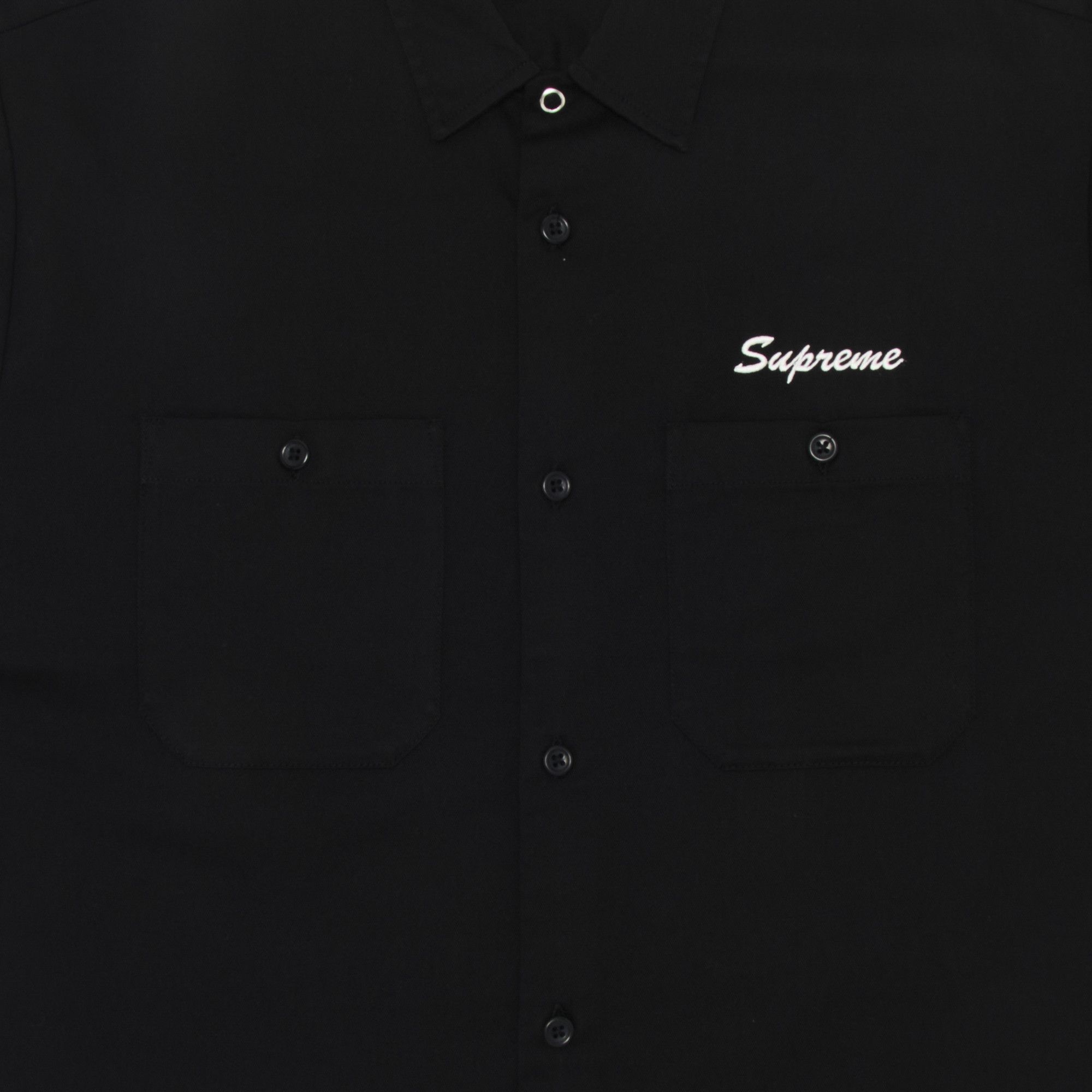 Supreme AOI Eyes Short-Sleeve Work Shirt 'Black' - 3