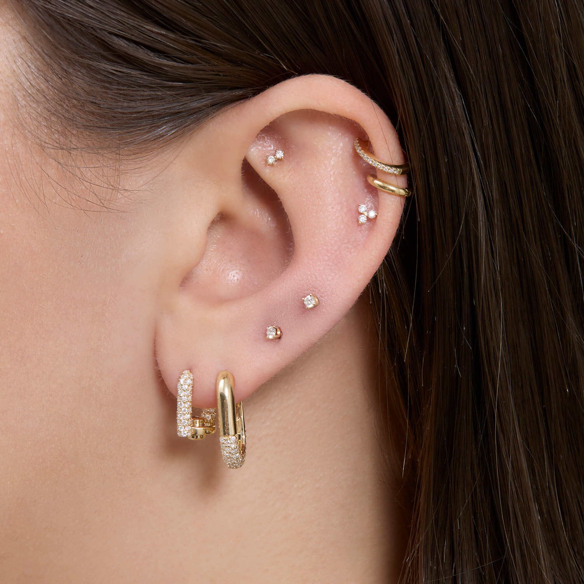 Half Starboard Diamond Earrings - 5