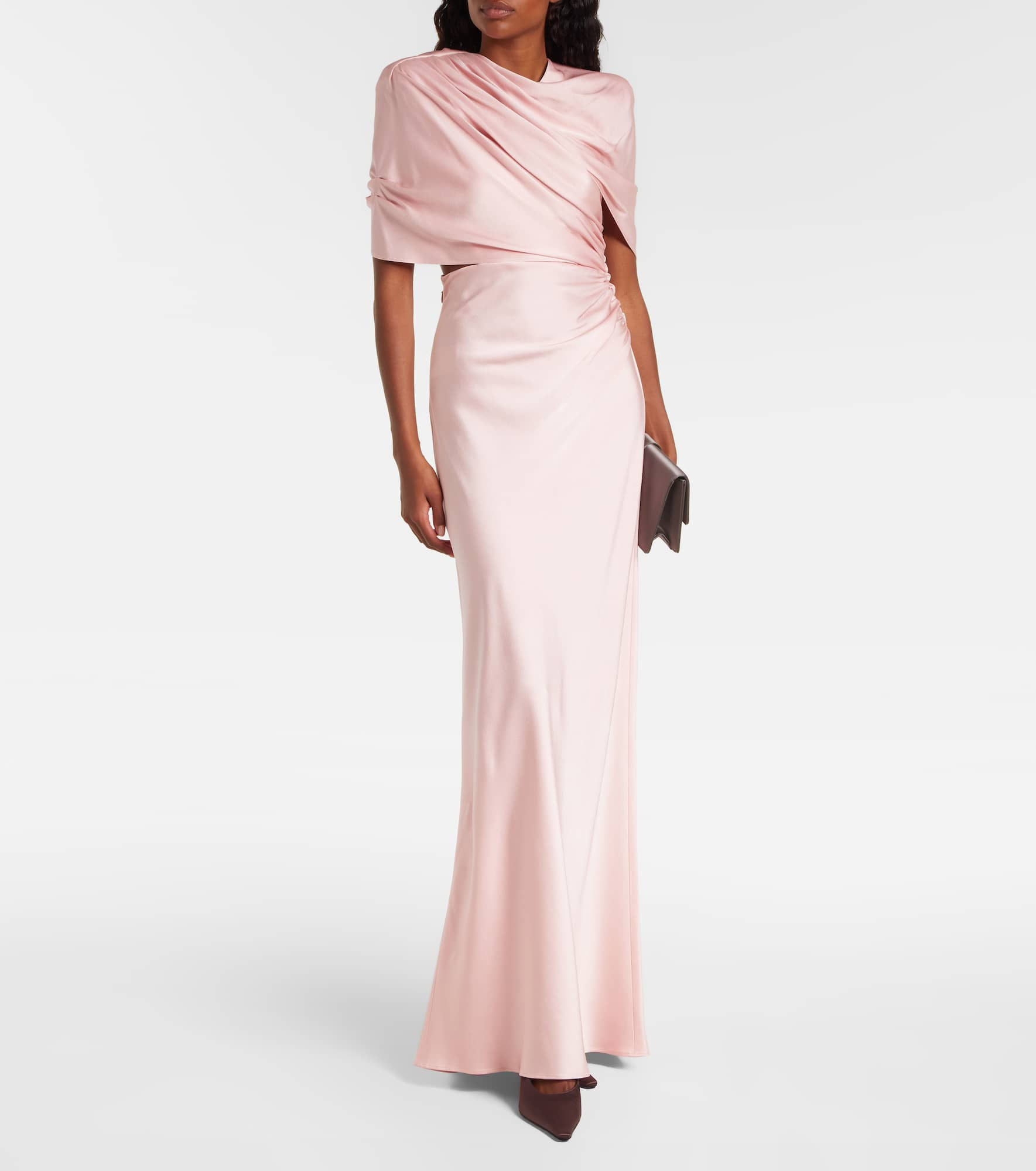 Draped satin gown - 2