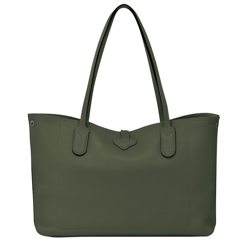 Roseau Essential L Tote bag Khaki - Leather 3