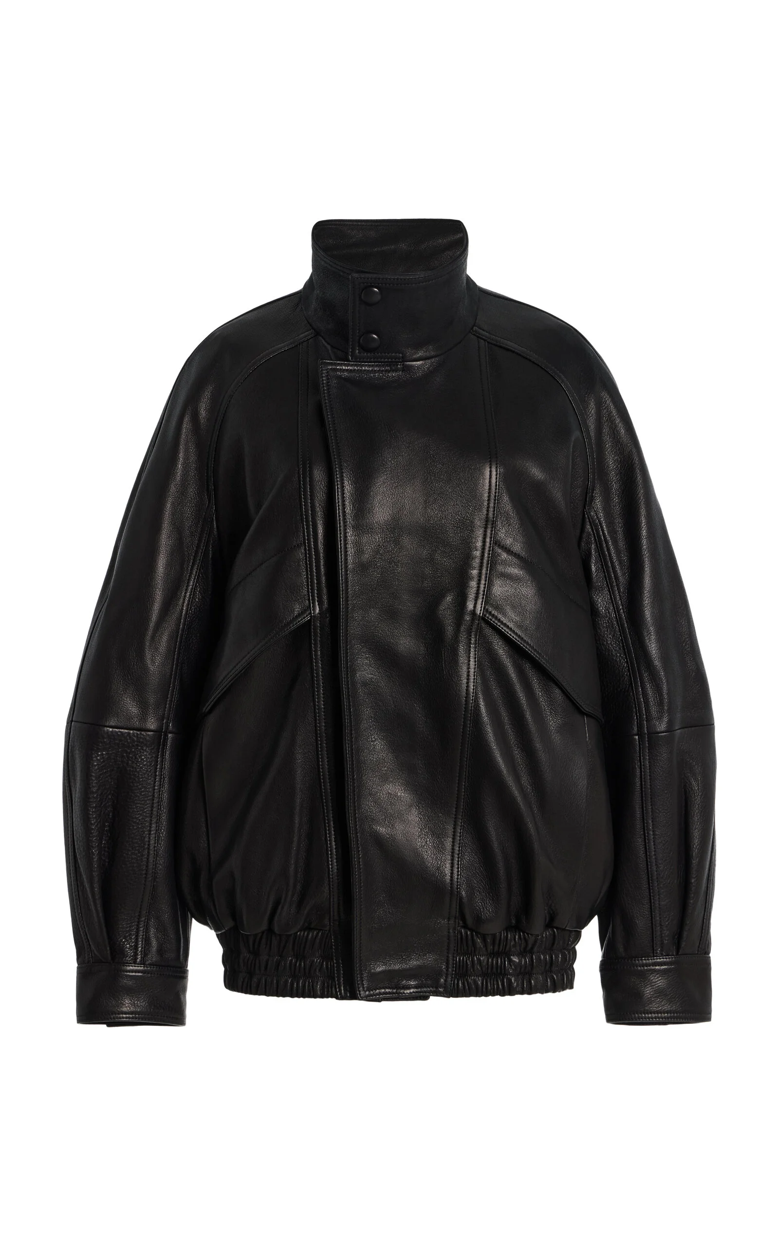 Ariste Leather Bomber Jacket black - 1