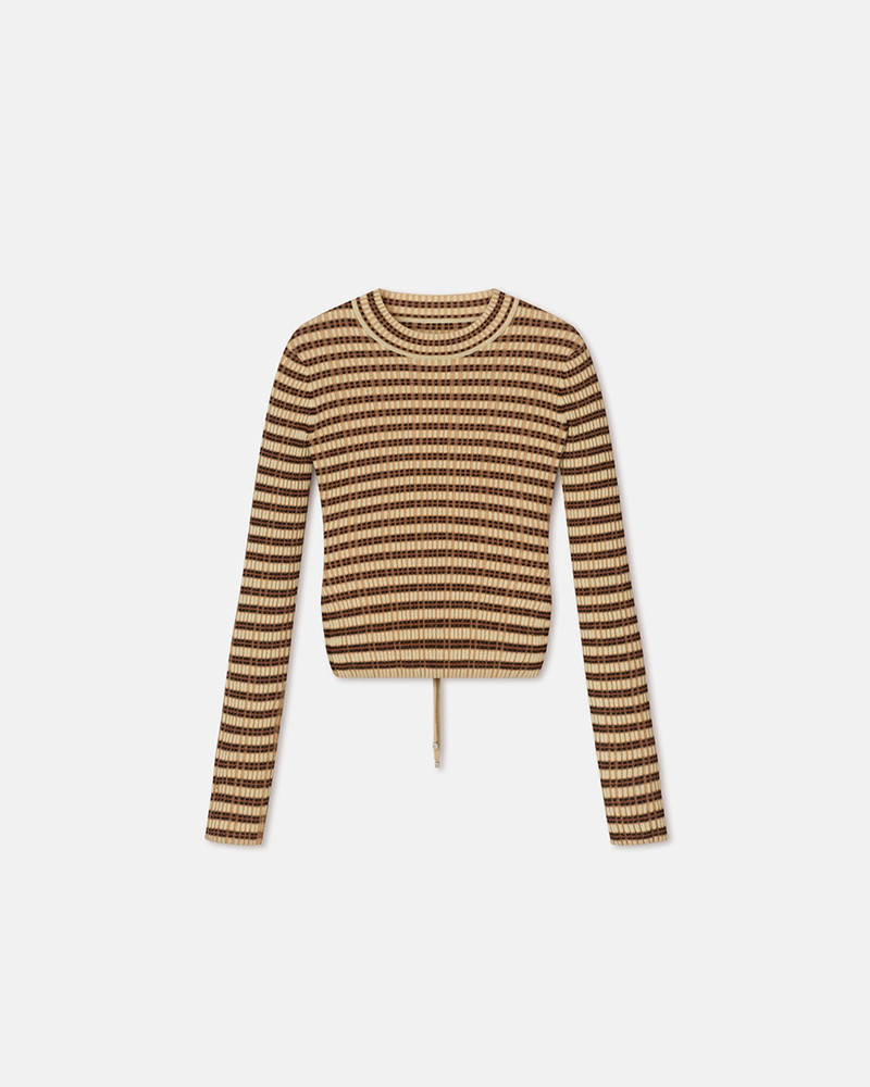 Striped Ribbed-Cotton Top 1
