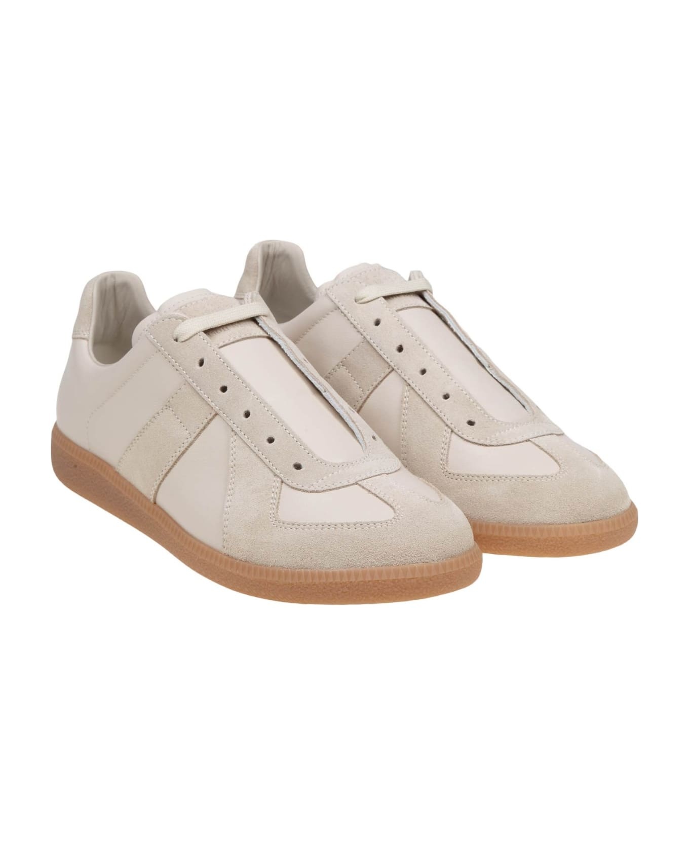 Replica Sneakers In Leather And Suede - 2
