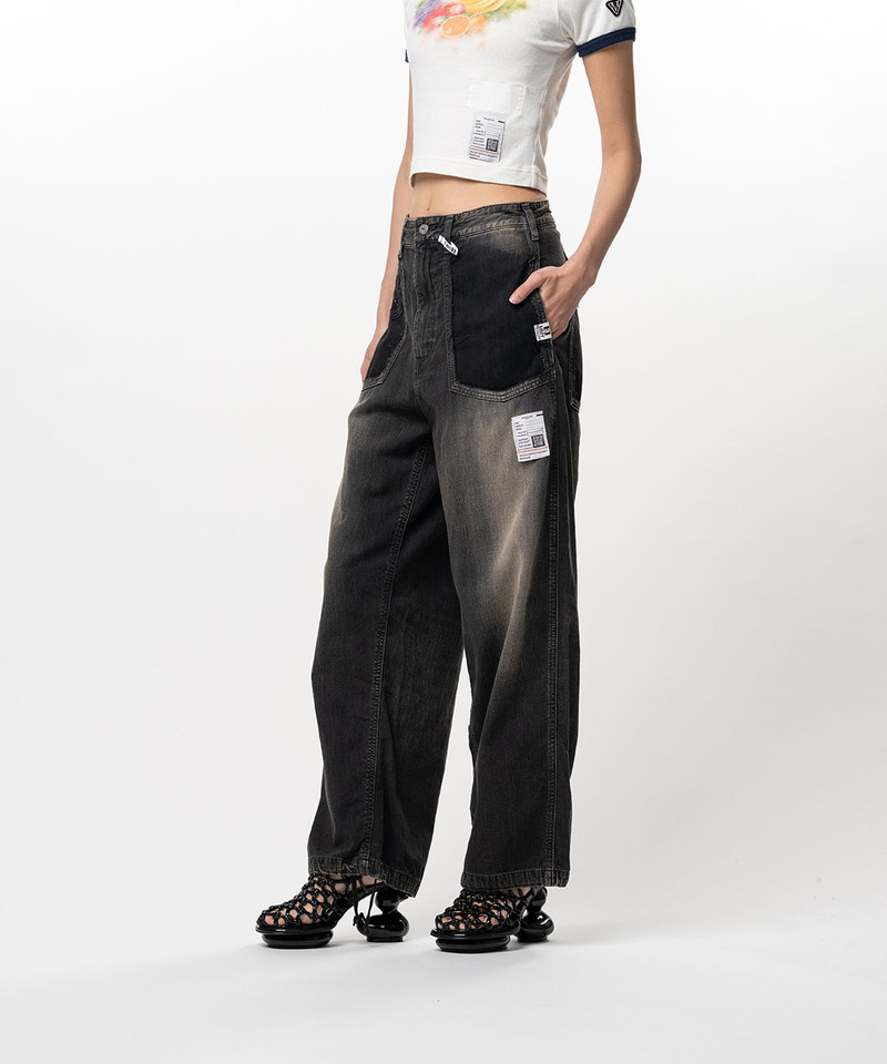 Cut-Out Pocket Denim Pants 13