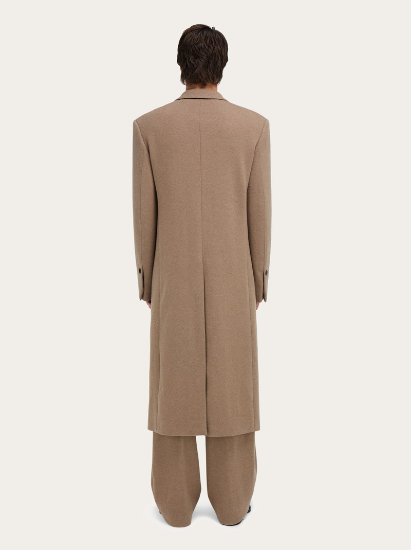 Jersey interlock double breasted coat 4