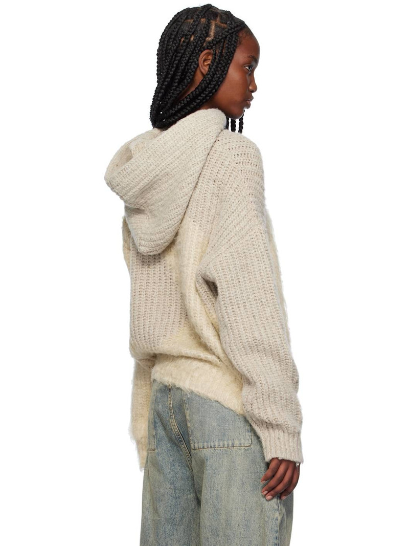 Gray Swirl Knit Hoodie 3