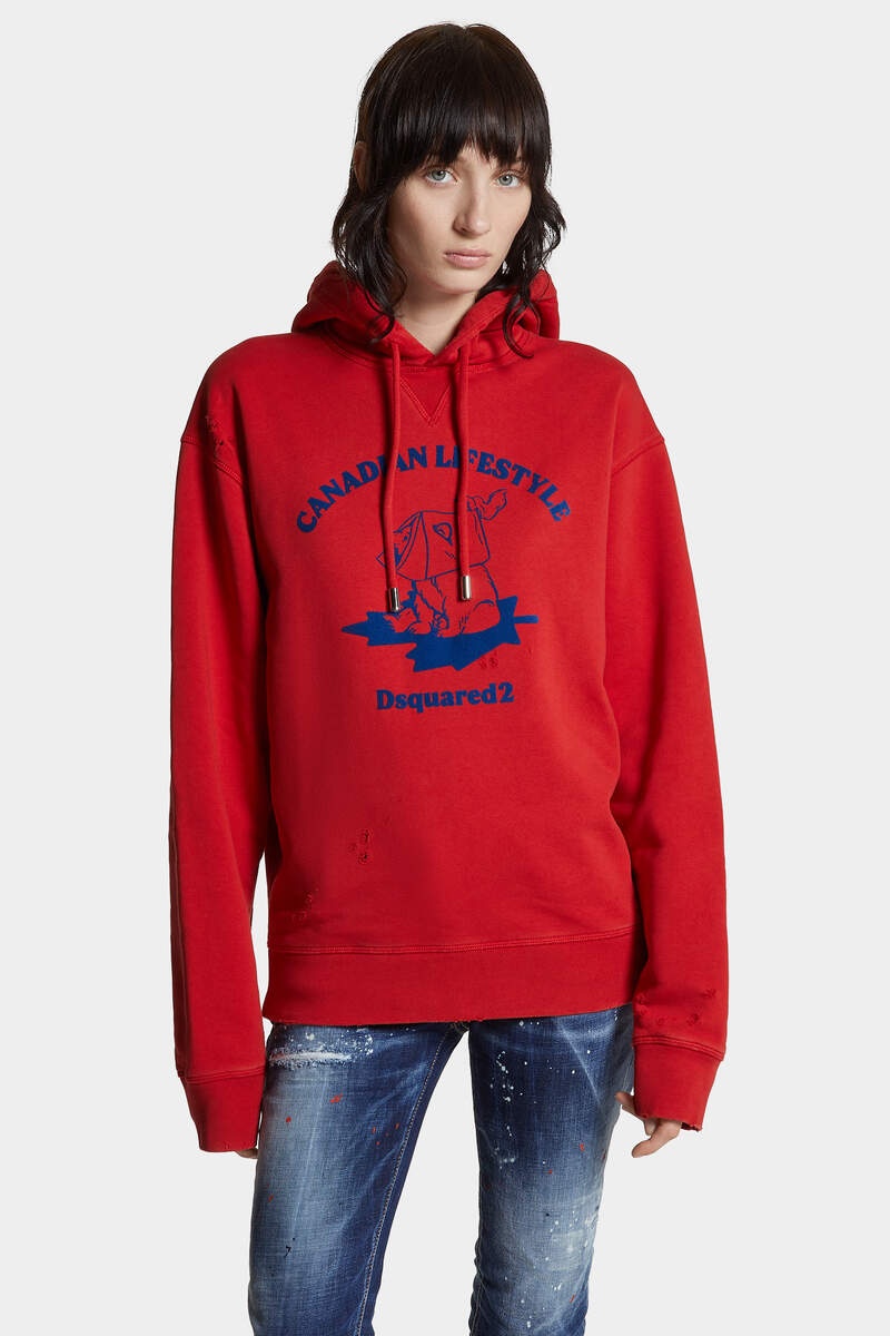 WASHED AND DESTROYED JUST RIGHT FIT HOODIE - 3