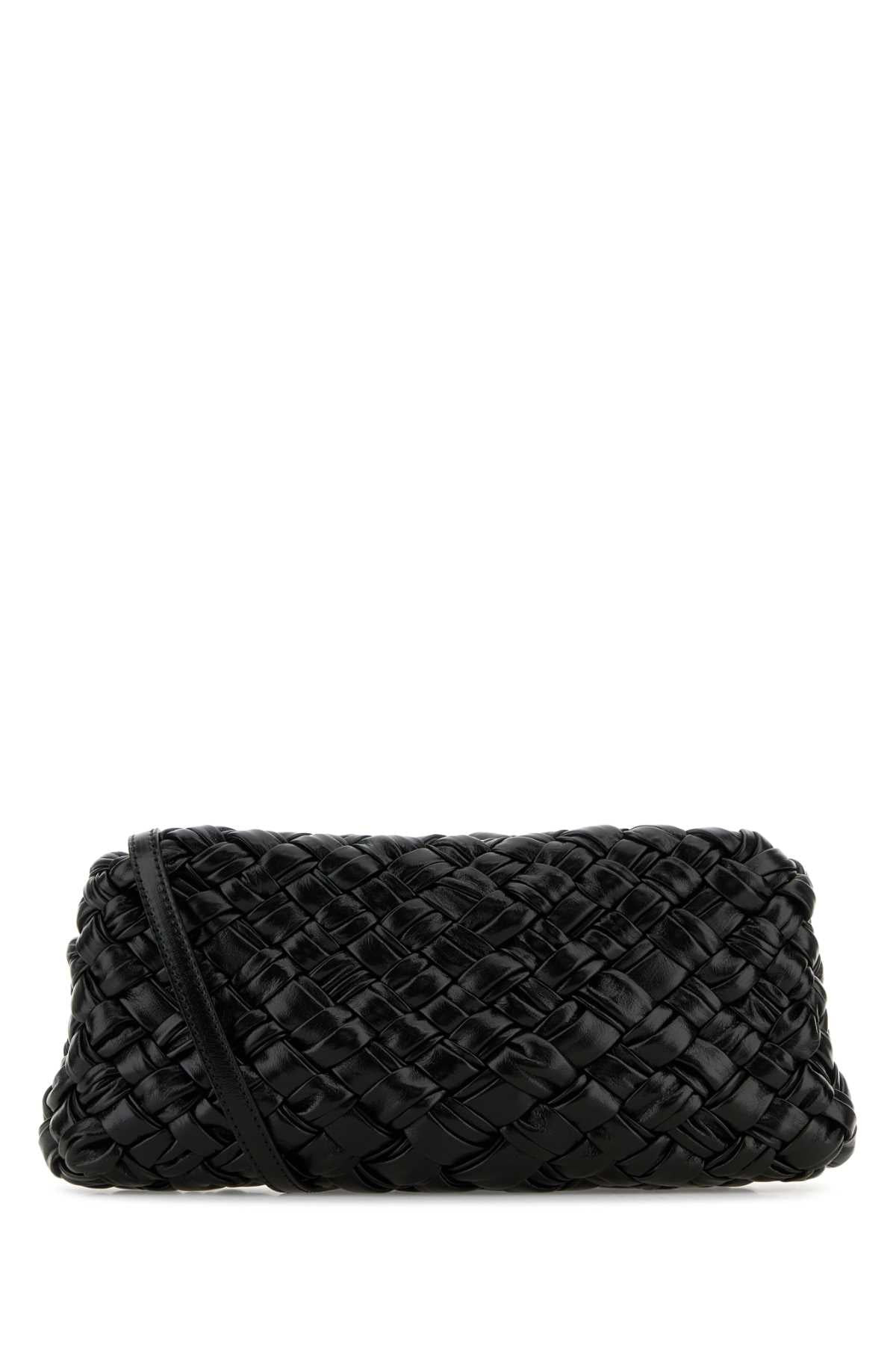 Bottega Veneta Women Black Leather Kalimero Cha-Cha Clutch - 3