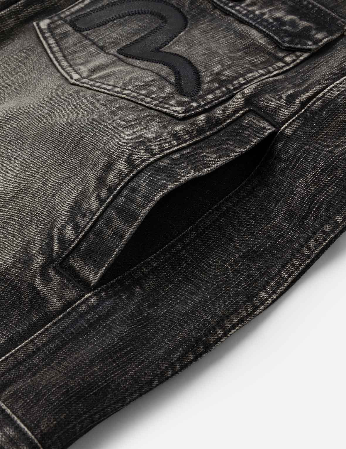 Leather Seagull Appliqué Relax Fit Denim Jacket - 12