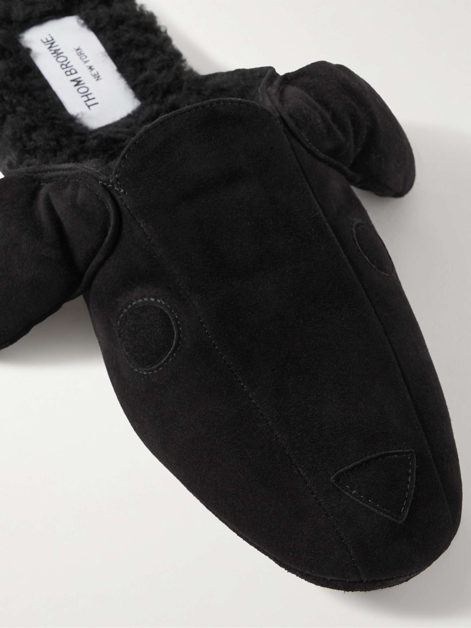 Hector Shearling-Trimmed Suede Slippers - 4