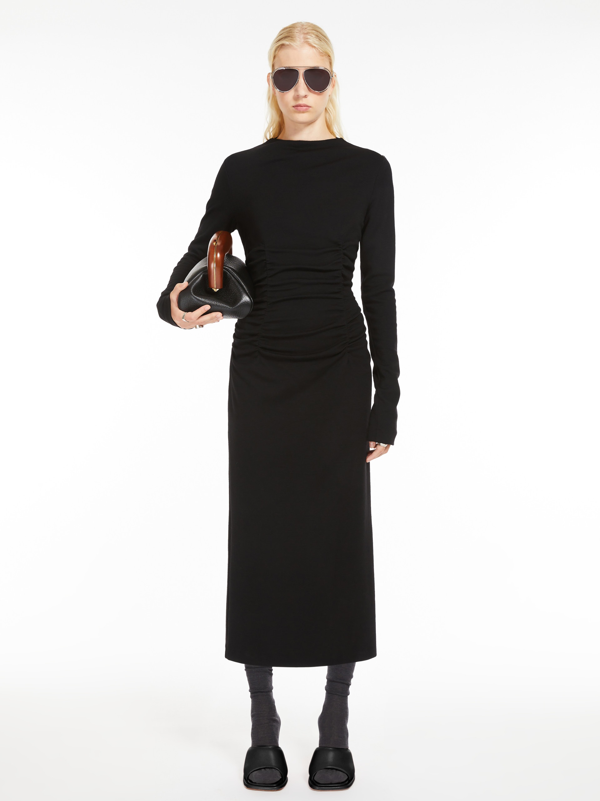 Sportmax ACLINE Gathered jersey dress | REVERSIBLE