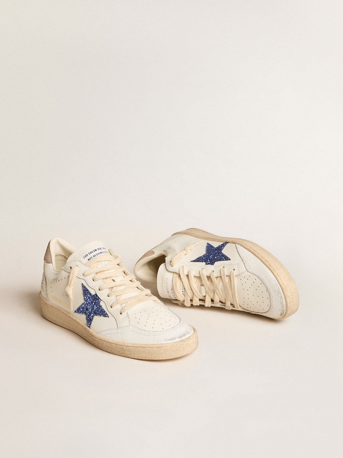 Ball Star with blue glitter star and dove-gray suede heel tab - 2