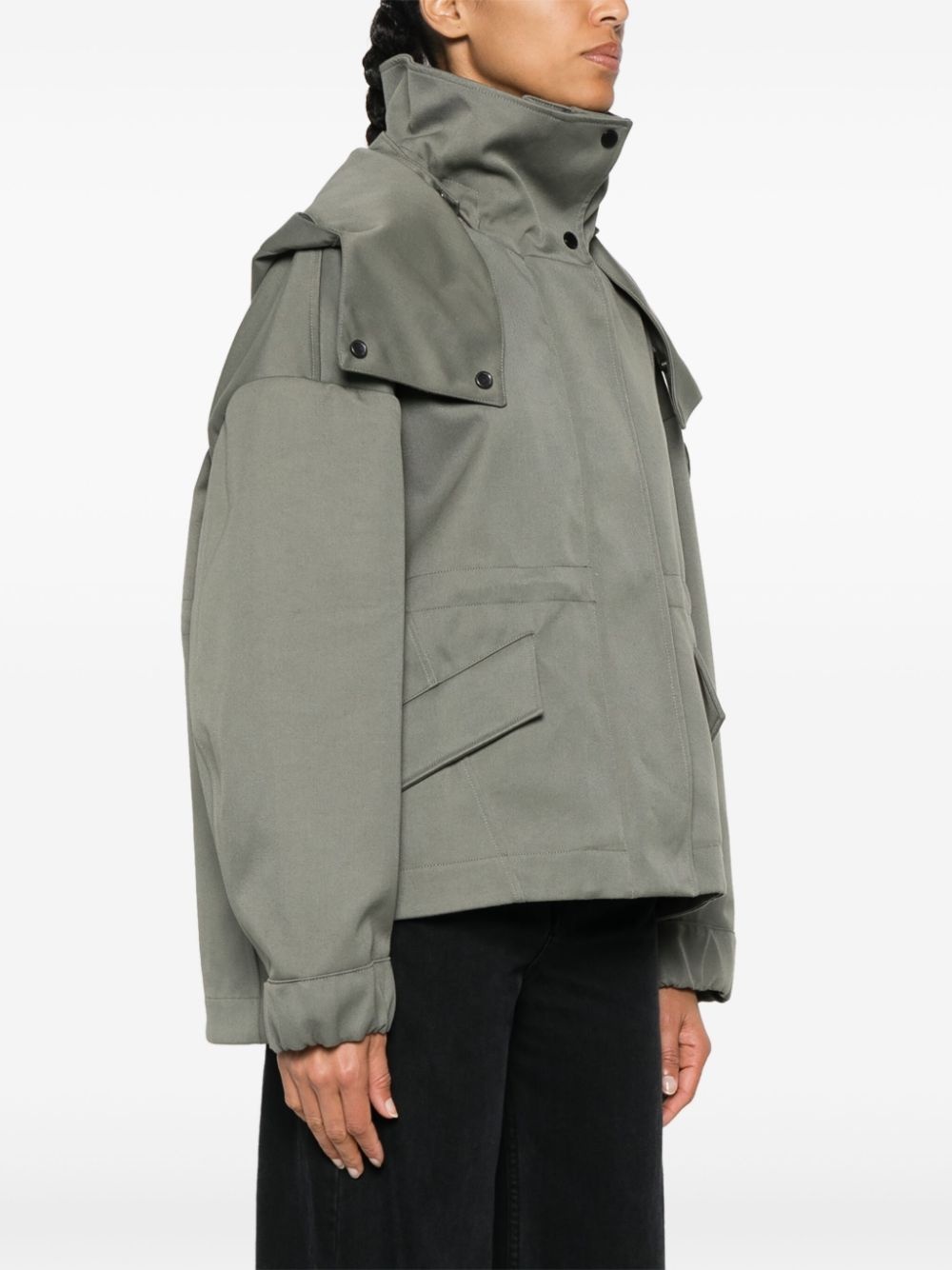 Olivine logo-appliqué jacket - 3