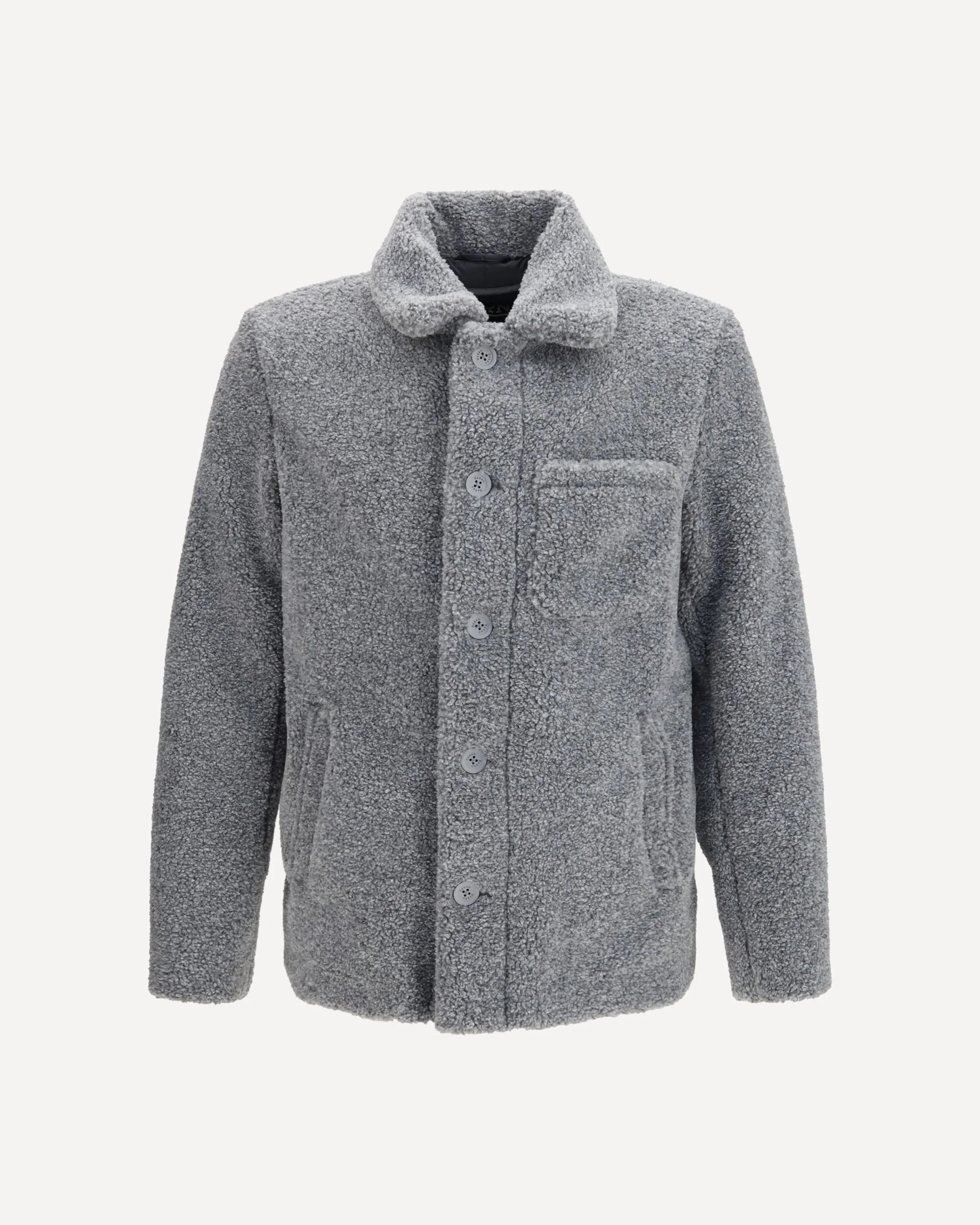 Mélange teddy-effect Jacket - 1
