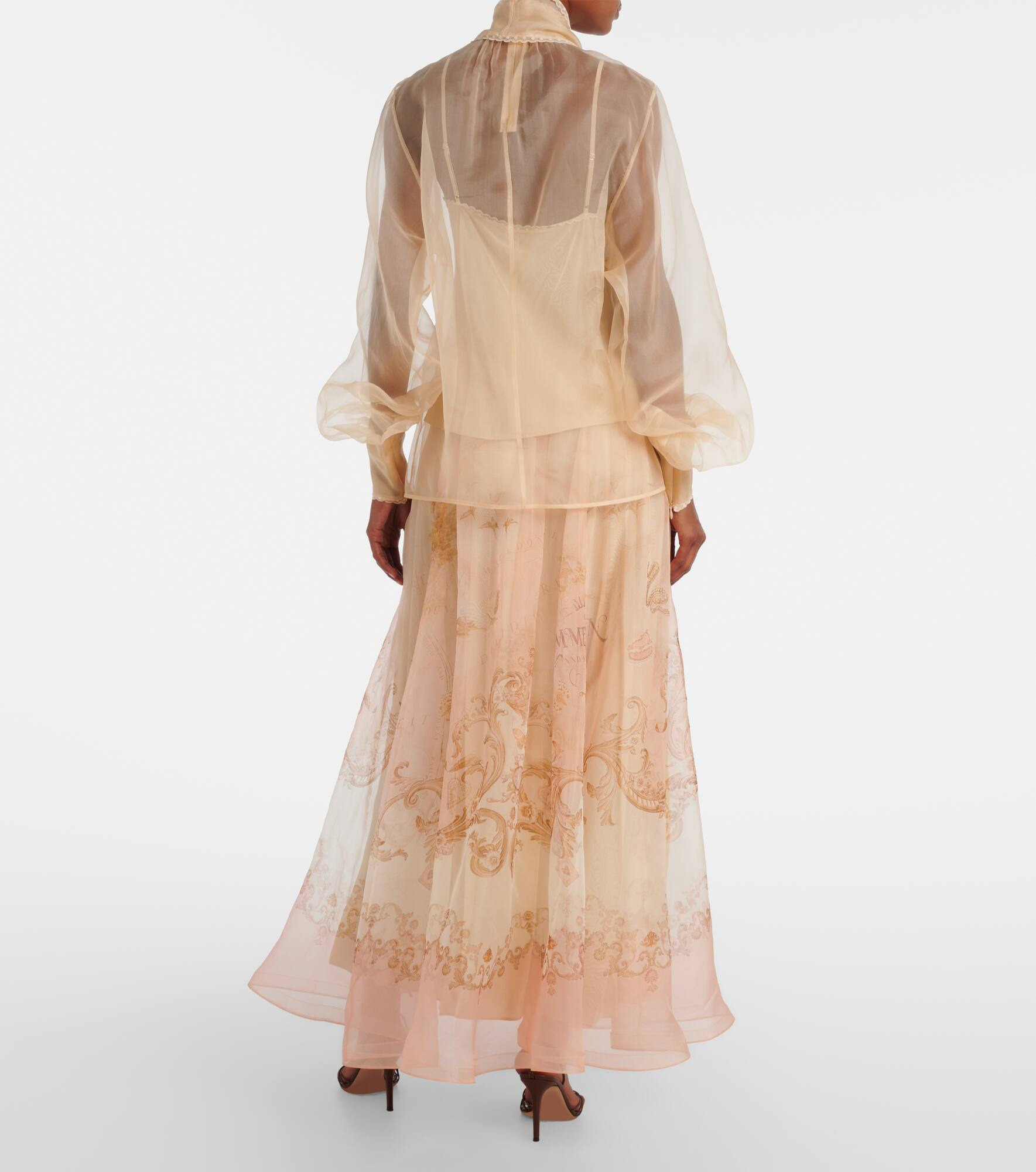 Bow-detail silk organza blouse - 3