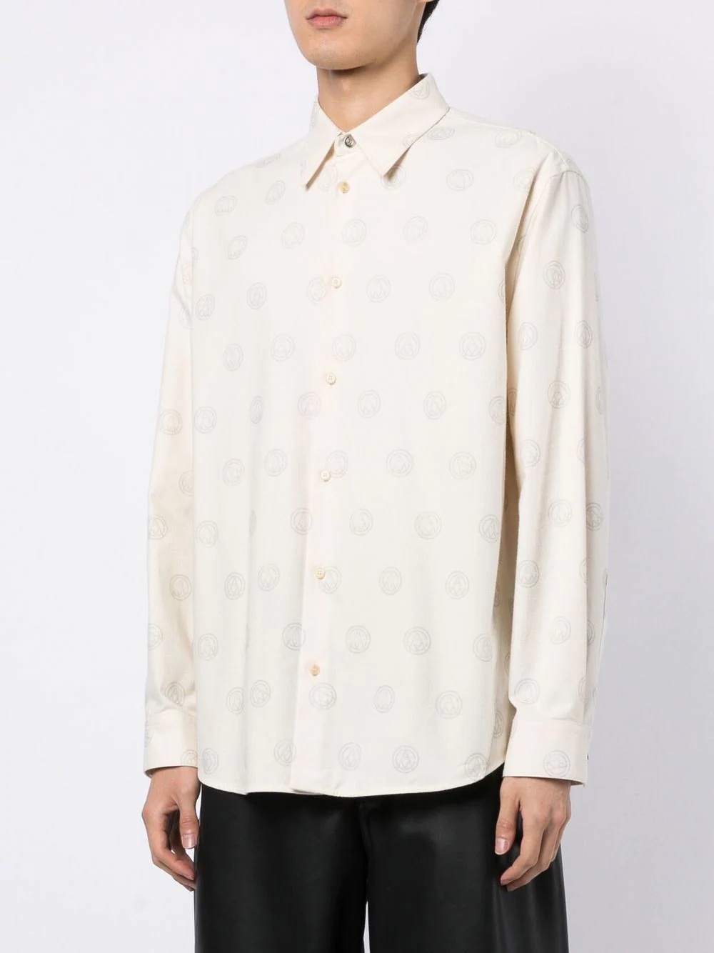 logo embroidered shirt - 3