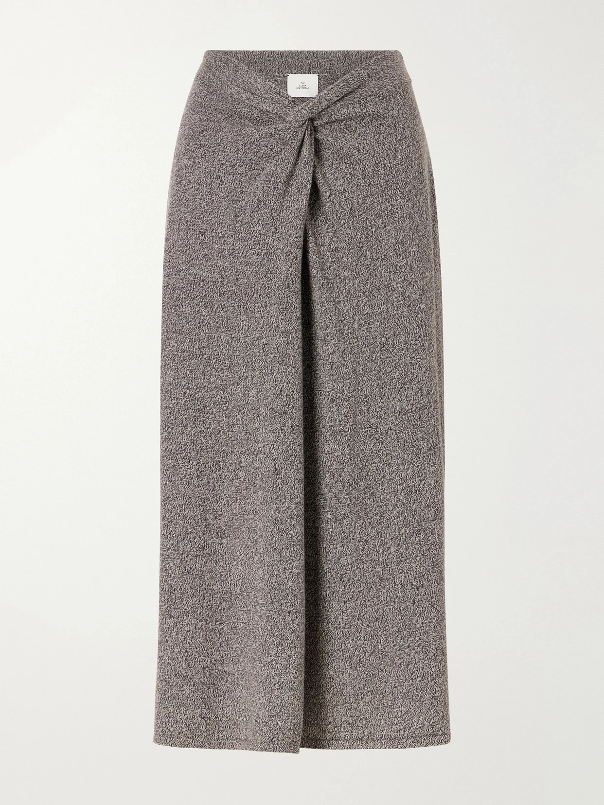 Knotted Marl Knitted Cashmere Midi Skirt - 1