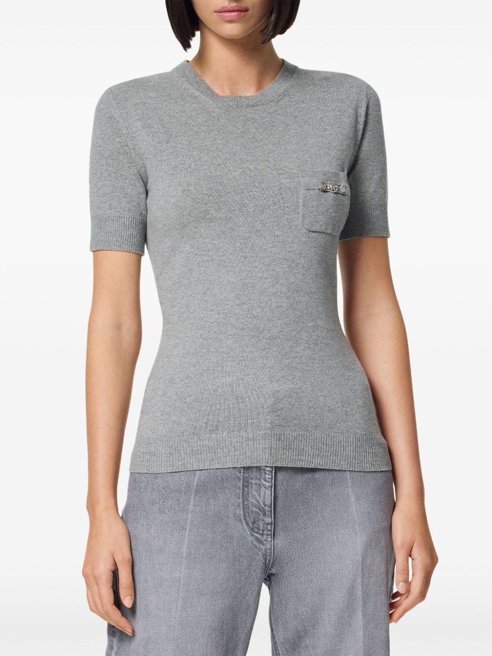 Medusa-plaque knitted top - 3