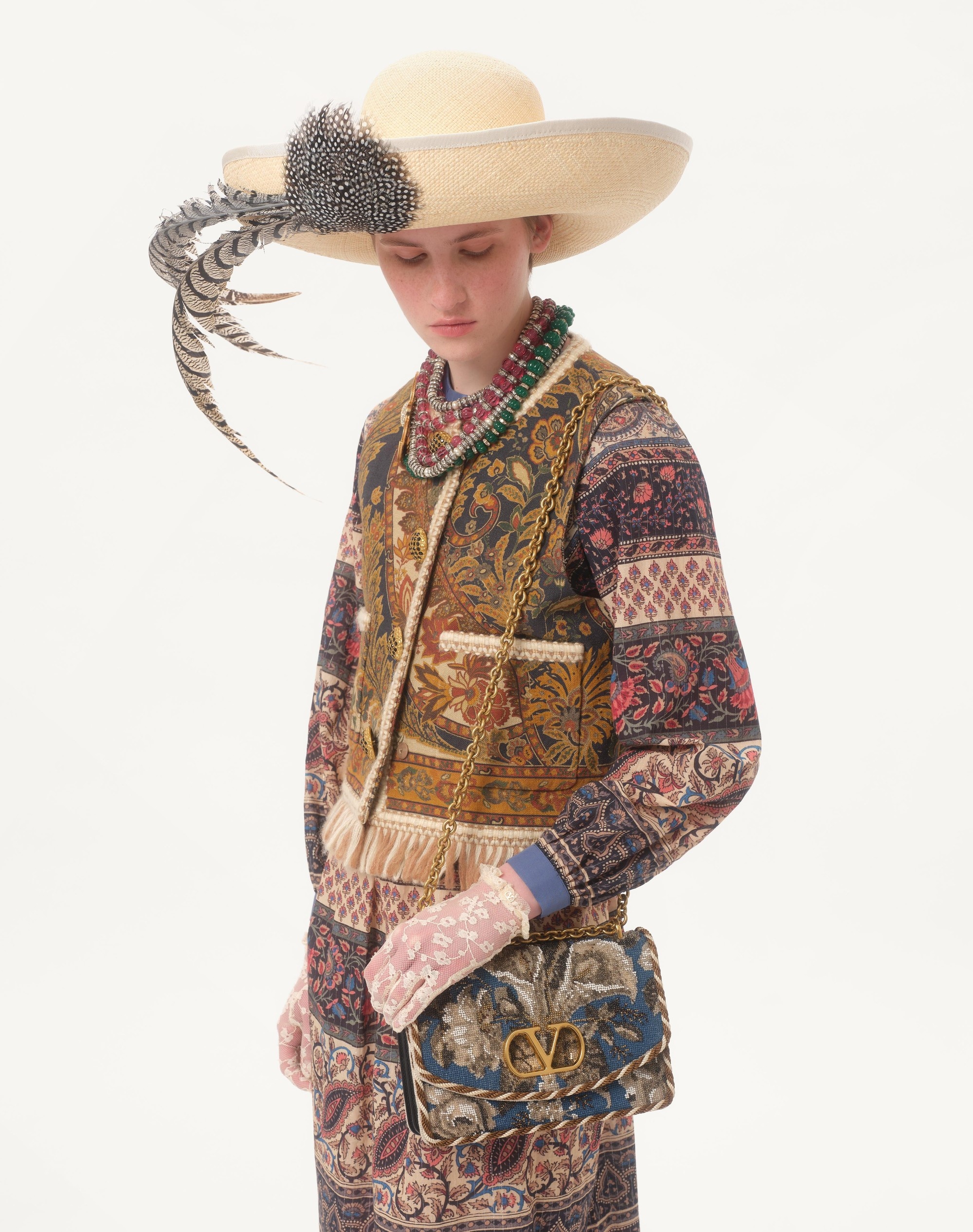 CANAPONE VEST WITH VOYAGE IMAGINAIRE PAISLEY PRINT - 3