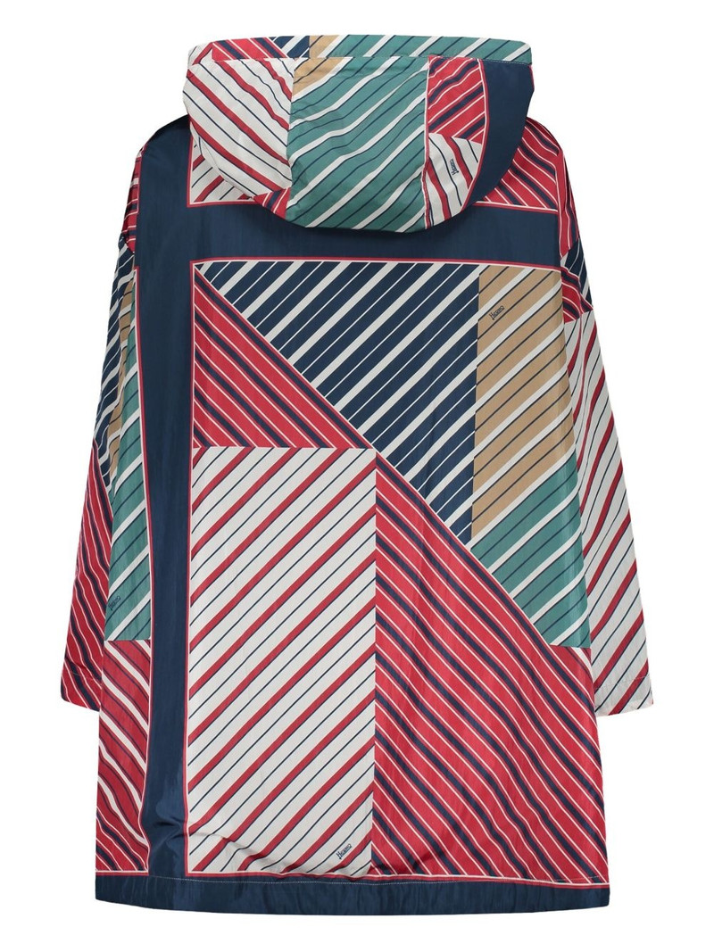 Herno reversible striped coat outlook
