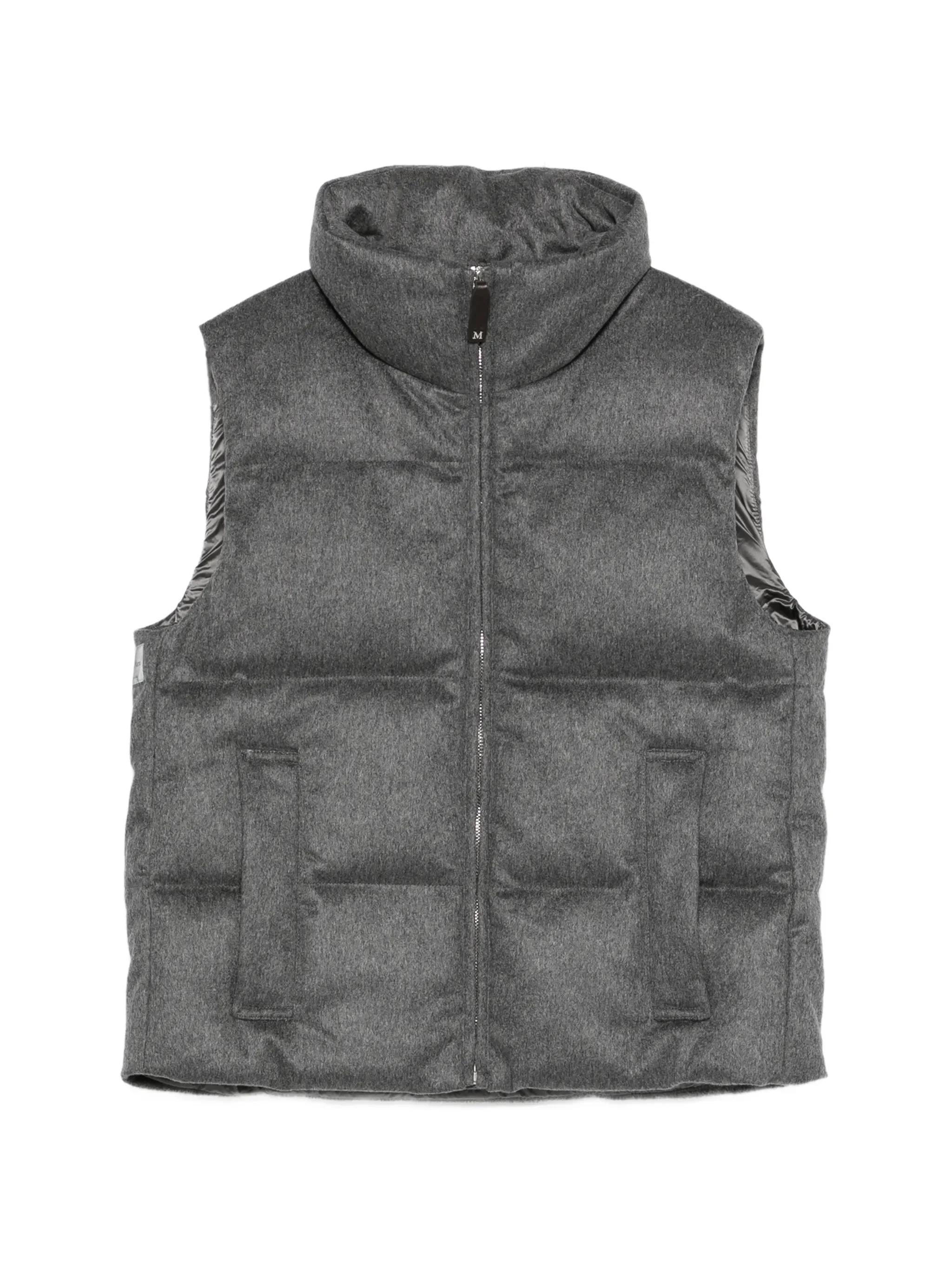 zipped puffer gilet - 1