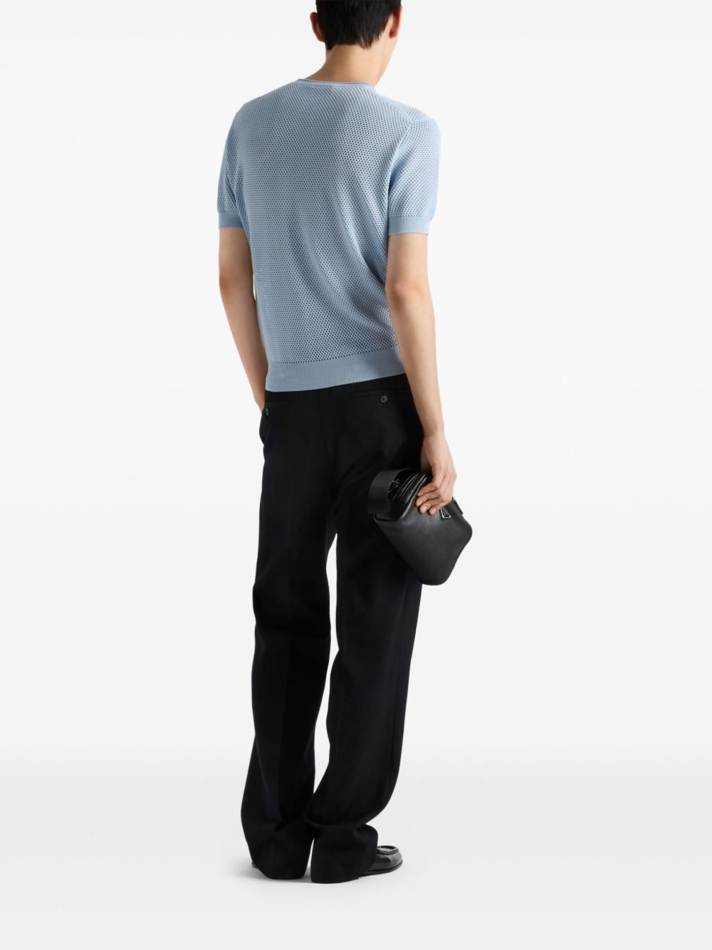 perforated-design T-shirt - 3