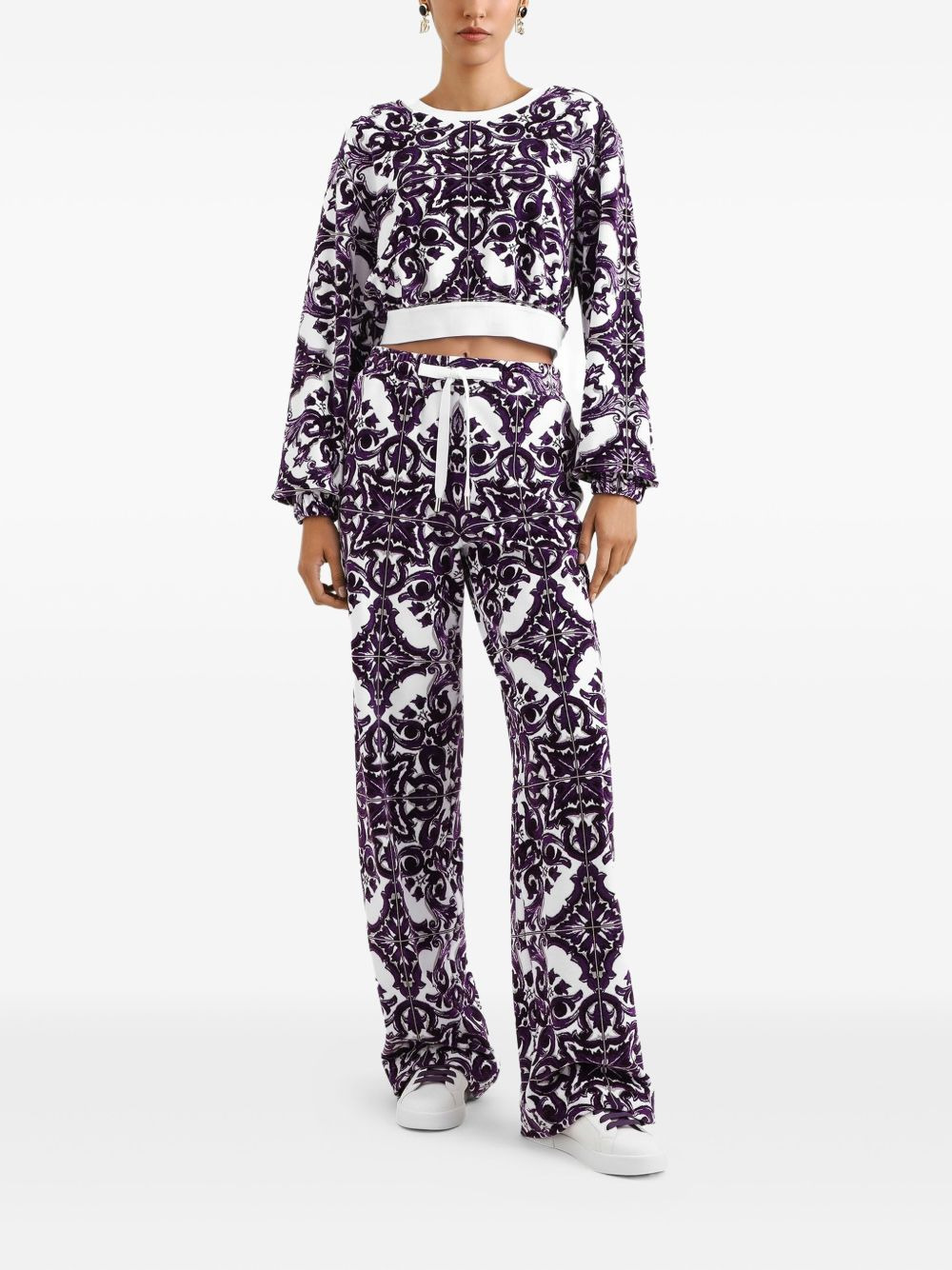 Majolica-jacquard trousers - 2