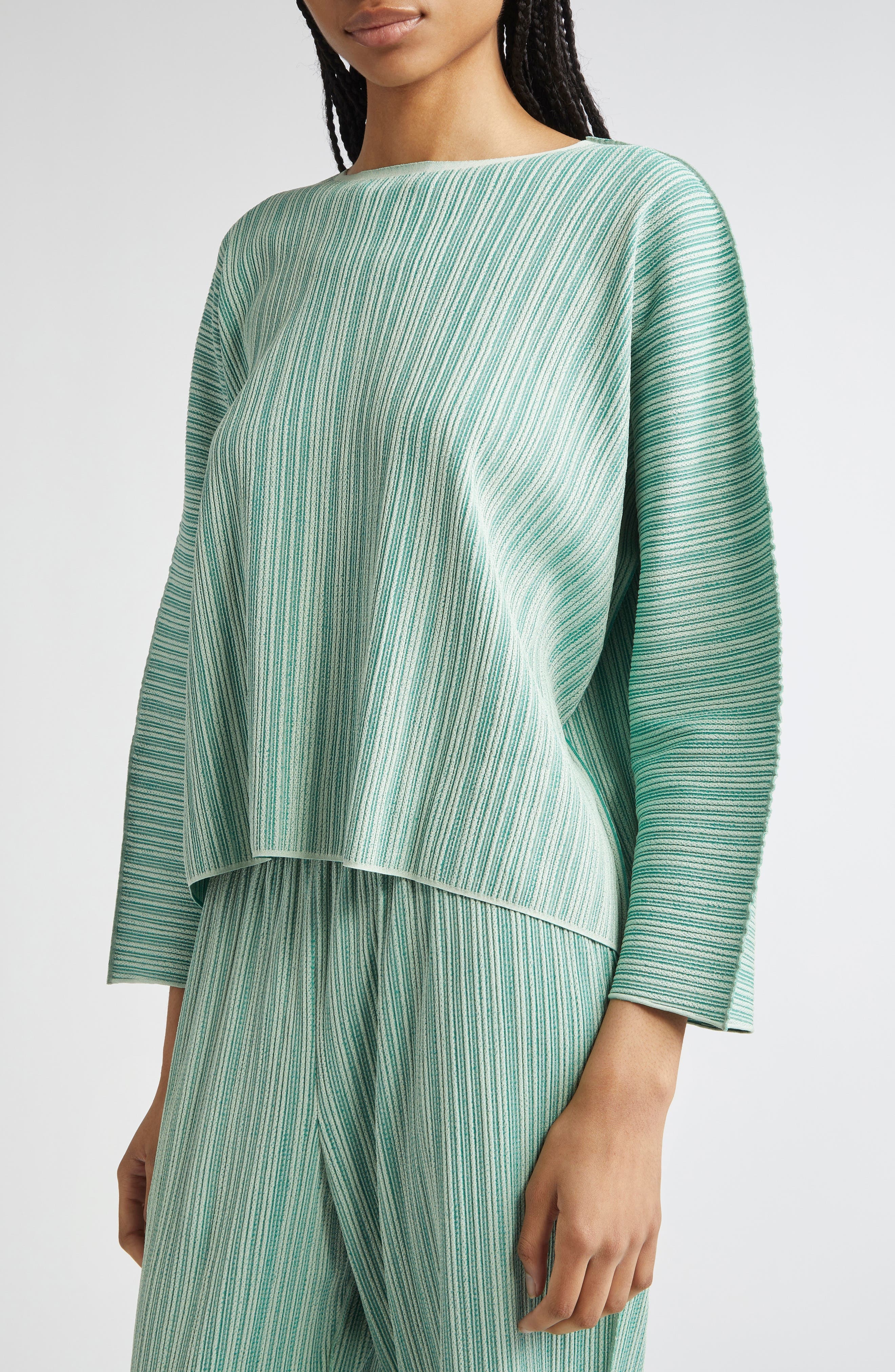 Pleats Please Issey Miyake A-POC Pleated Top in Apple Green at Nordstrom - 5