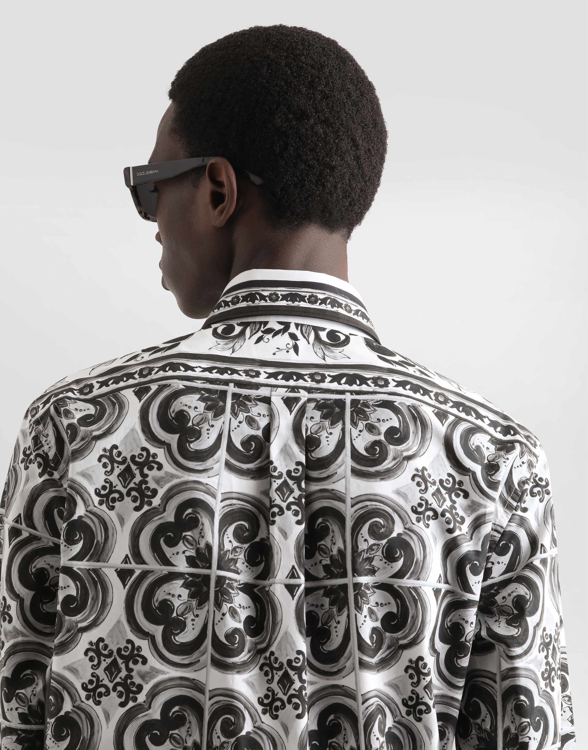 Majolica-print poplin martini shirt - 5
