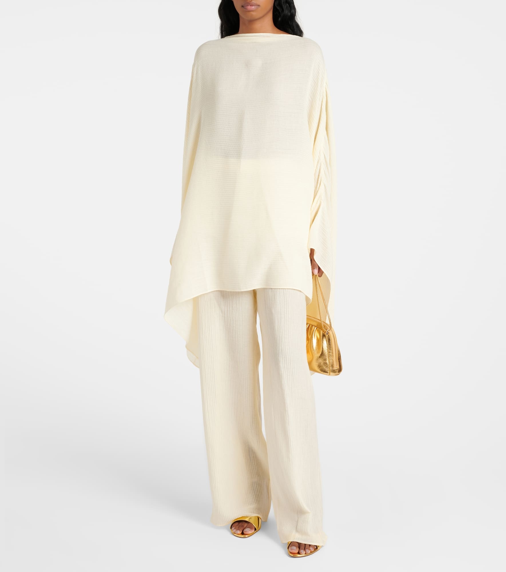 Camogli cotton and silk-blend kaftan - 2