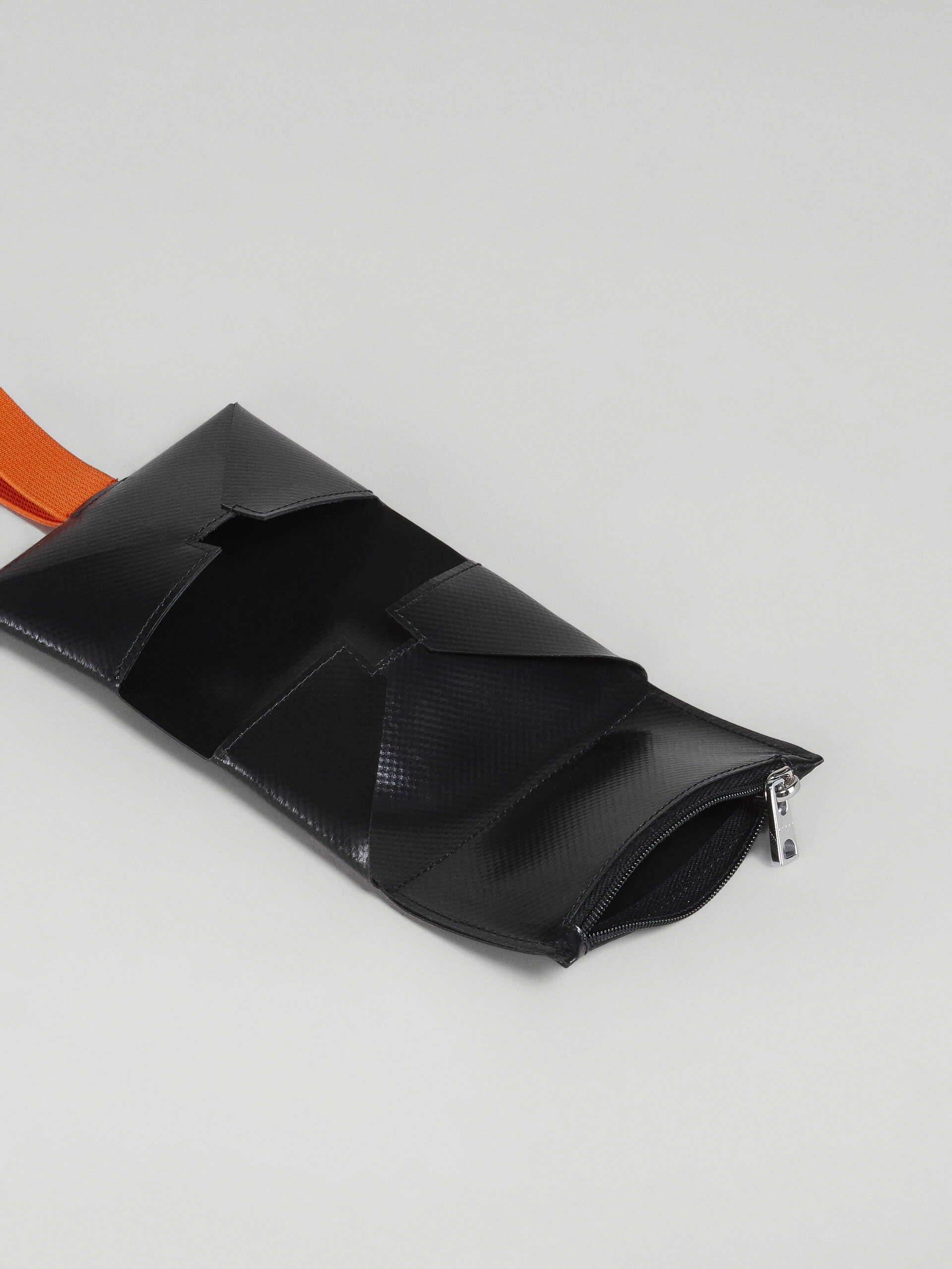 BLACK AND ORANGE ORIGAMI WALLET - 2