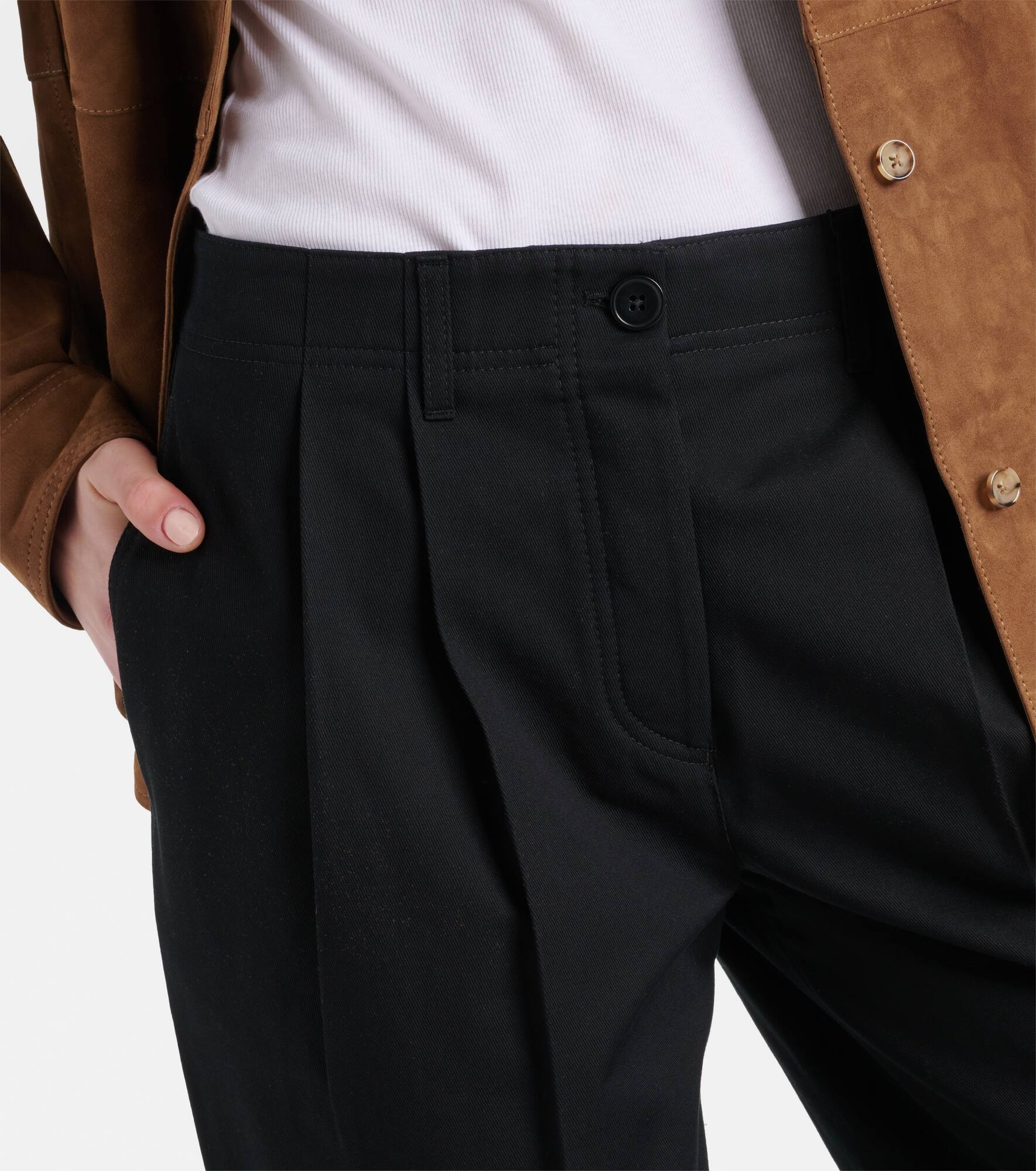 Cotton twill wide-leg pants - 4